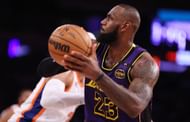 LeBron James in action against the New York Knicks - Source: Getty